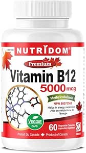 Nutridom Vitamin B12 5000mcg 60 Caps
